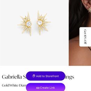 NWT  melinda maria Sunburst Gold Earrings